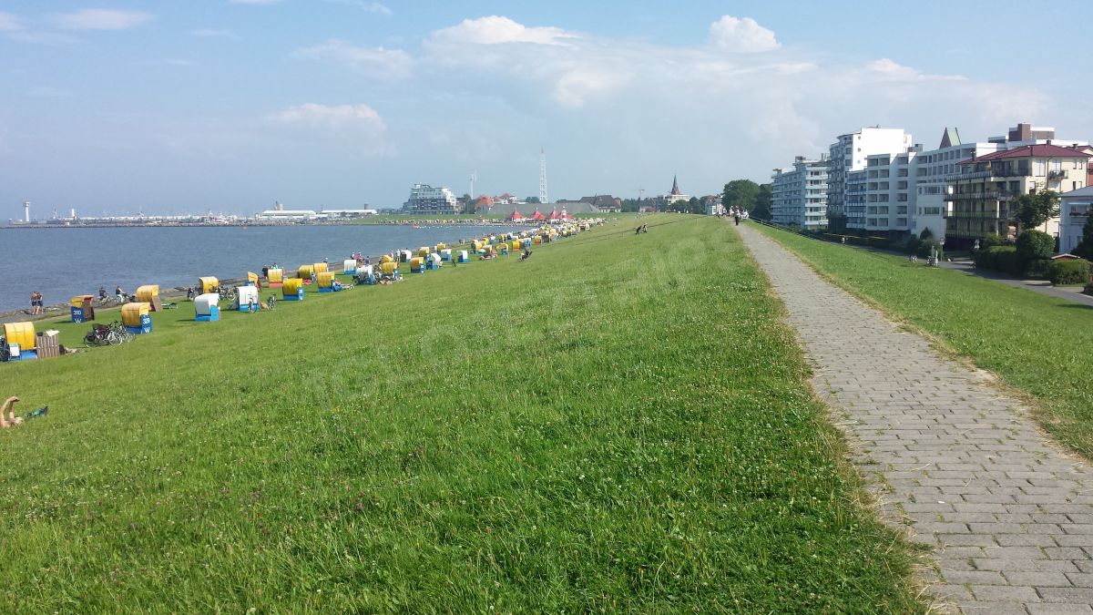 La plage de Cuxhaven en Allemagne