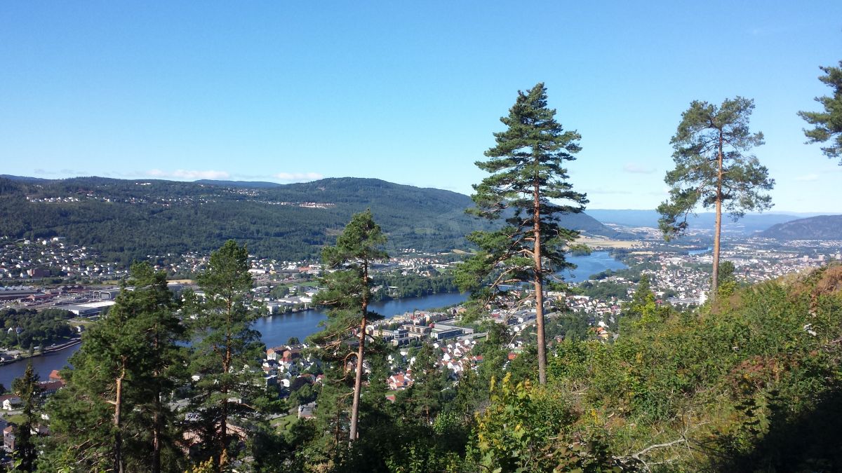Vue depuis le site de Spiralen sur Drammen