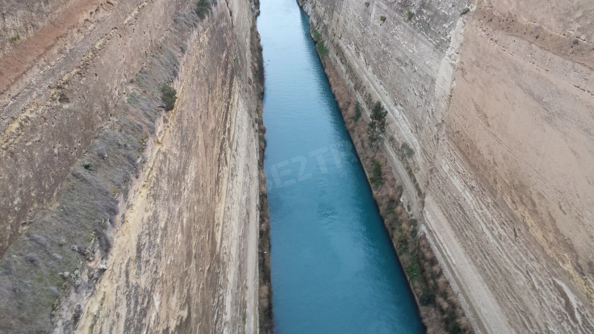 Le canal de Corinthe en Grèce.