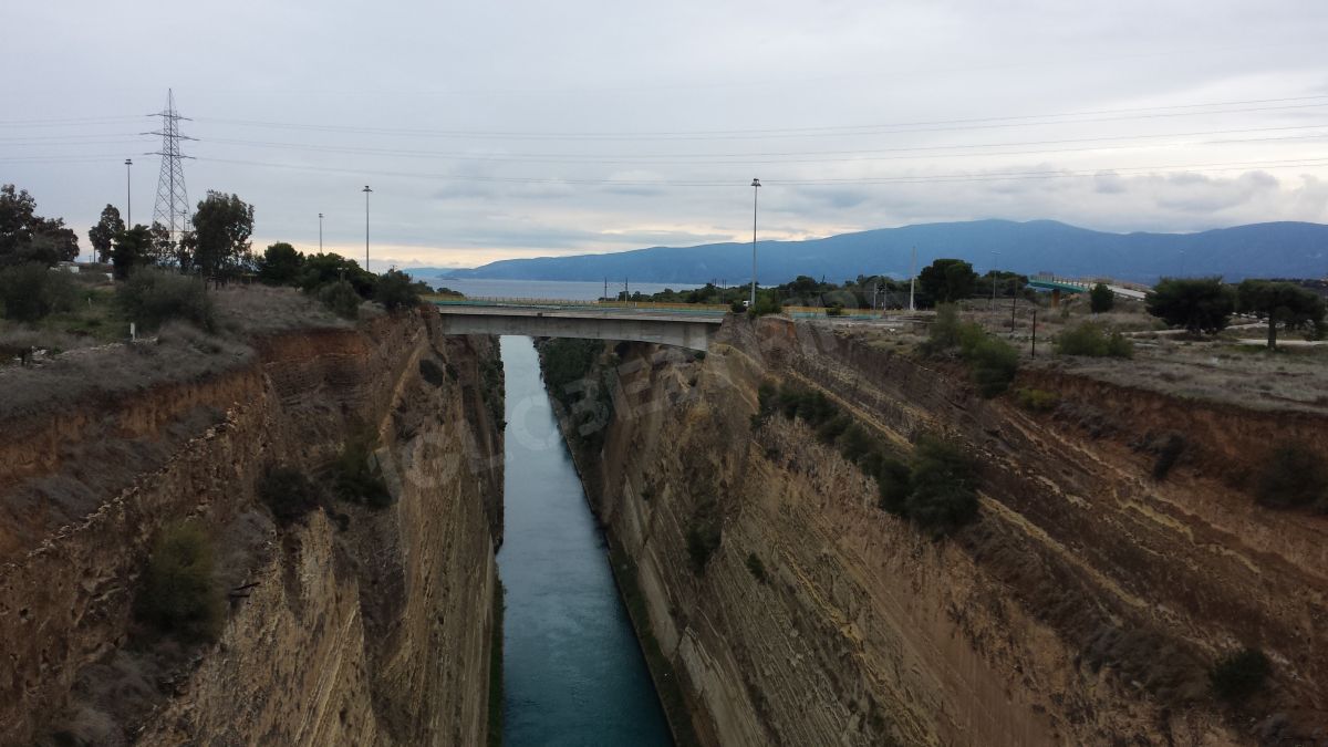 Le canal de Corinthe en Grèce.