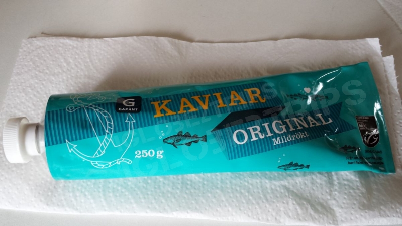 Caviar en tube de Suède.